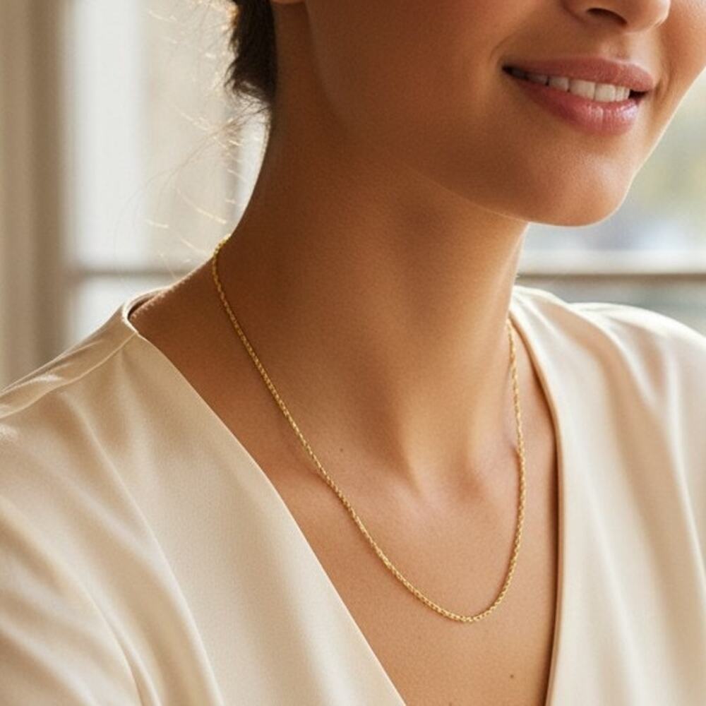 14K Yellow Gold Figaro Chain Necklace 18" 1.6g BROKEN Repair Scrap Wearable Gold